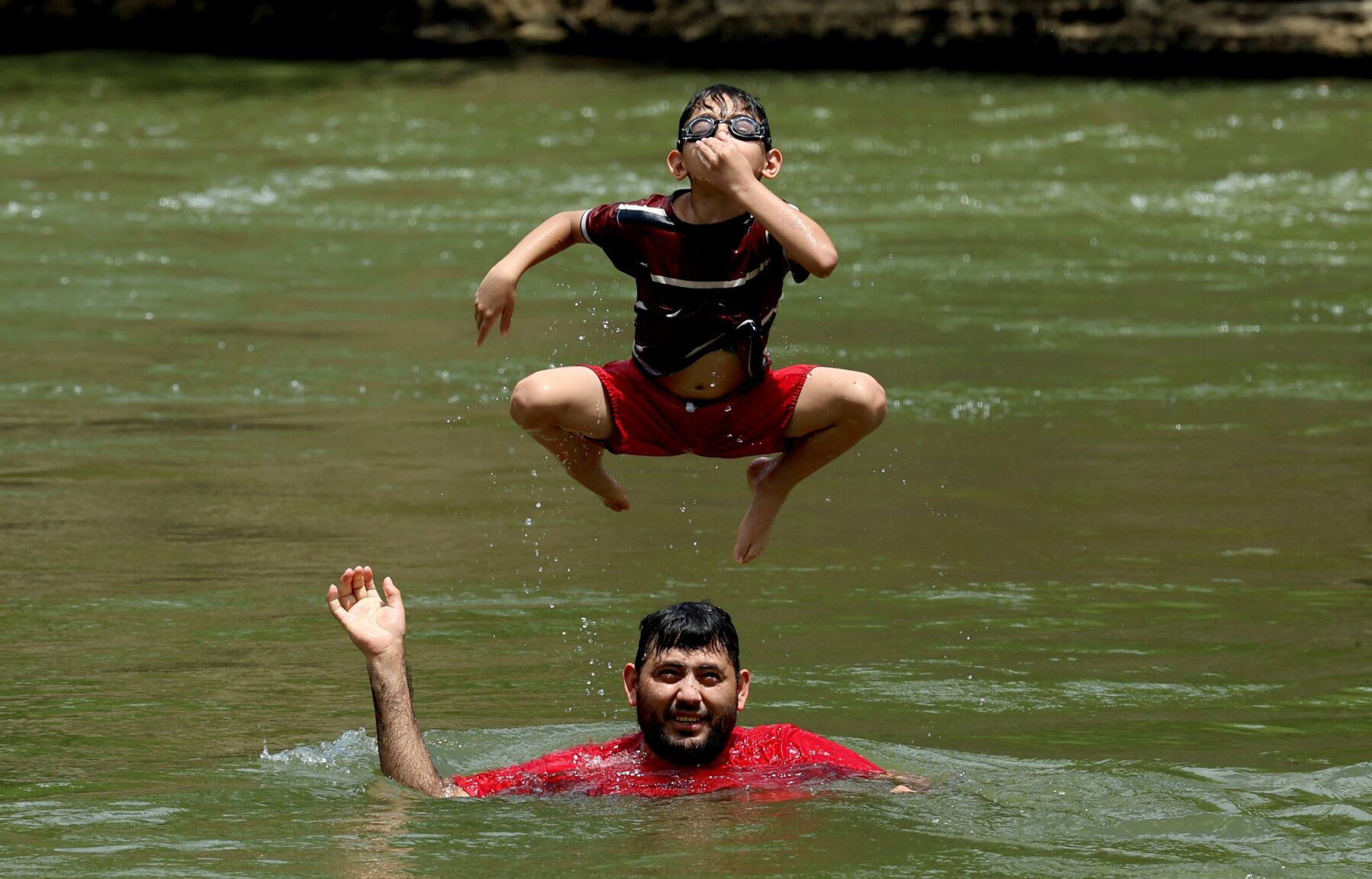Swimming in Big River at Rockford Park